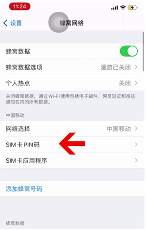 遵化苹果14维修网分享如何给iPhone14的SIM卡设置密码 